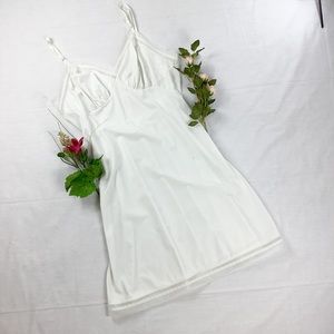 Vintage 50s Vanity Fair white slip dress